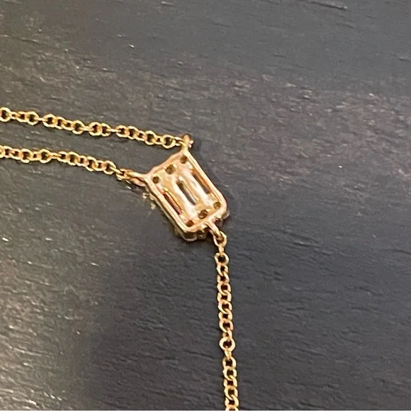 ⭐️14K Rose Gold⭐️Diamond Lariat Necklace - Picture 6 of 12